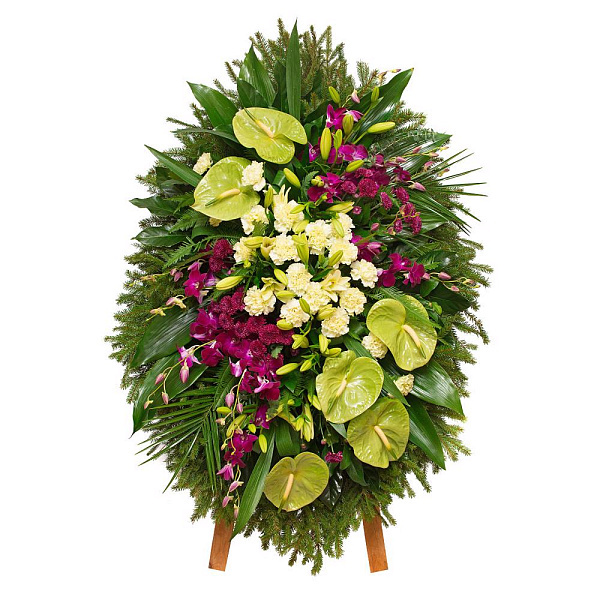 Венок из живых цветов Flowers