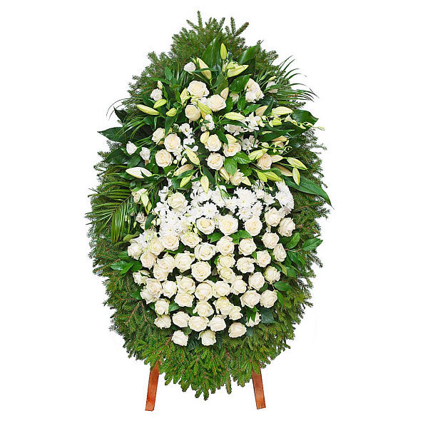Венок из живых цветов Flowers